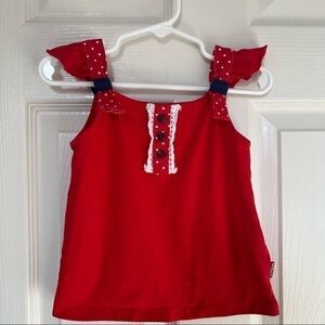 𝅺lc Waikiki Girl Red and blue patriotic shirt- Size 2-3 years